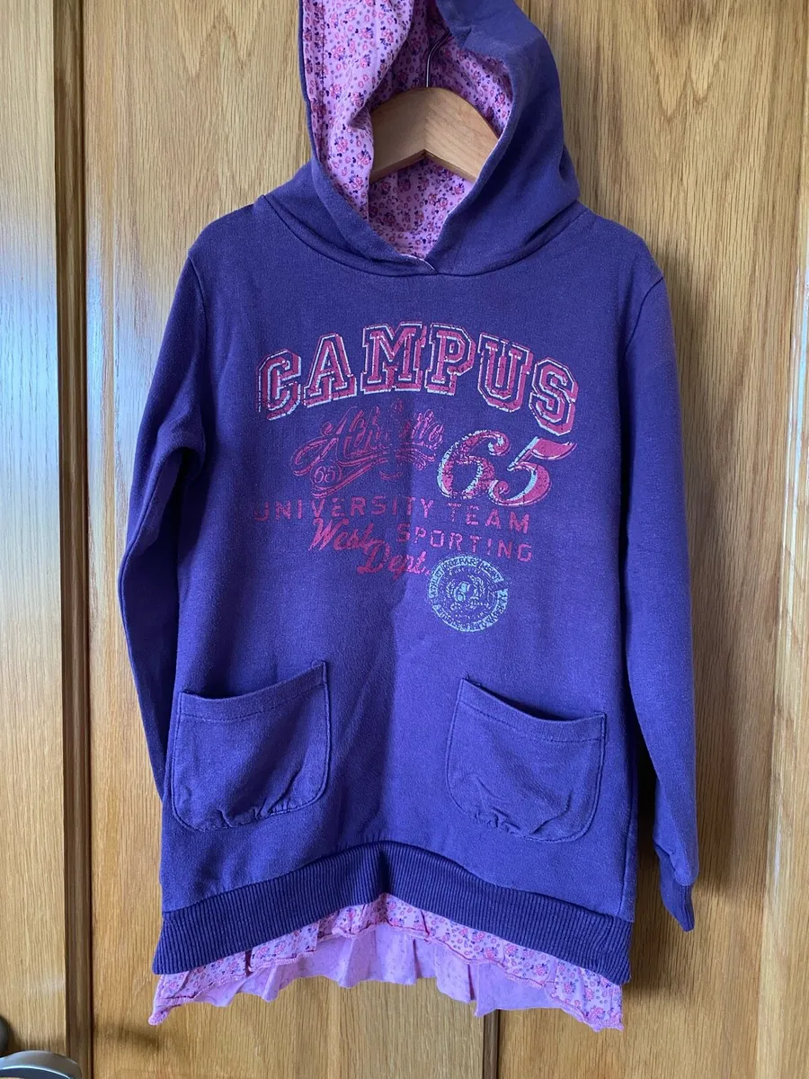 Girl’s Dunnes Store Purple Long Sleeve Hoodie - Image 2