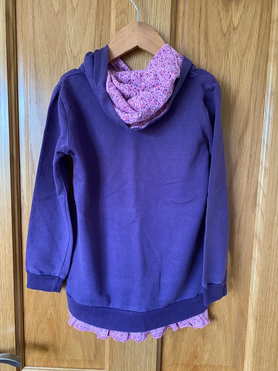 Girl’s Dunnes Store Purple Long Sleeve Hoodie - Image 4