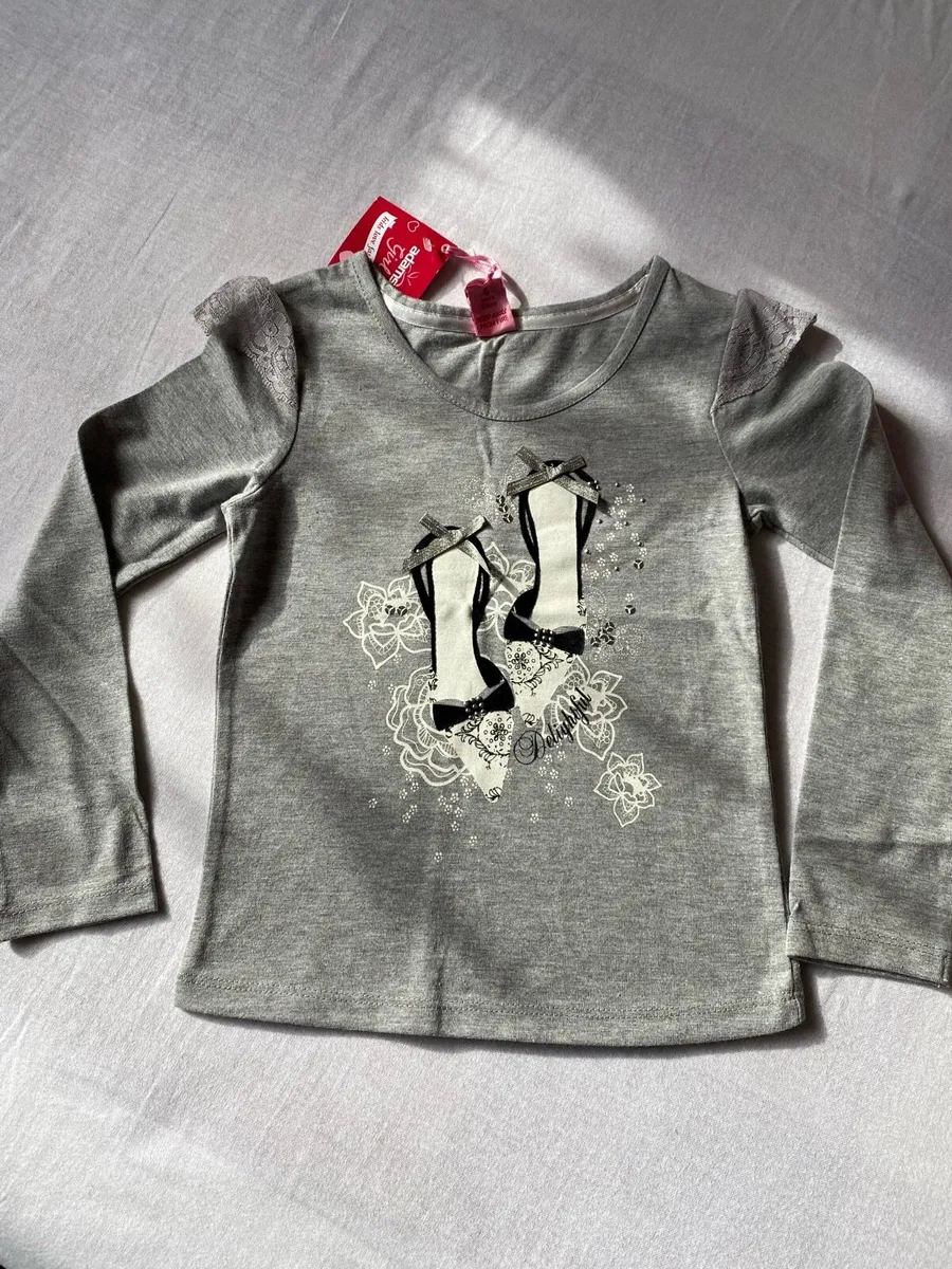 Brand new Girl’s Grey Long Sleeve Elegant Top - Image 2