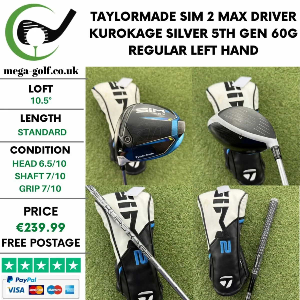 TAYLORMADE SIM 2 MAX DRIVER / 10.5° / REGULAR - Image 1