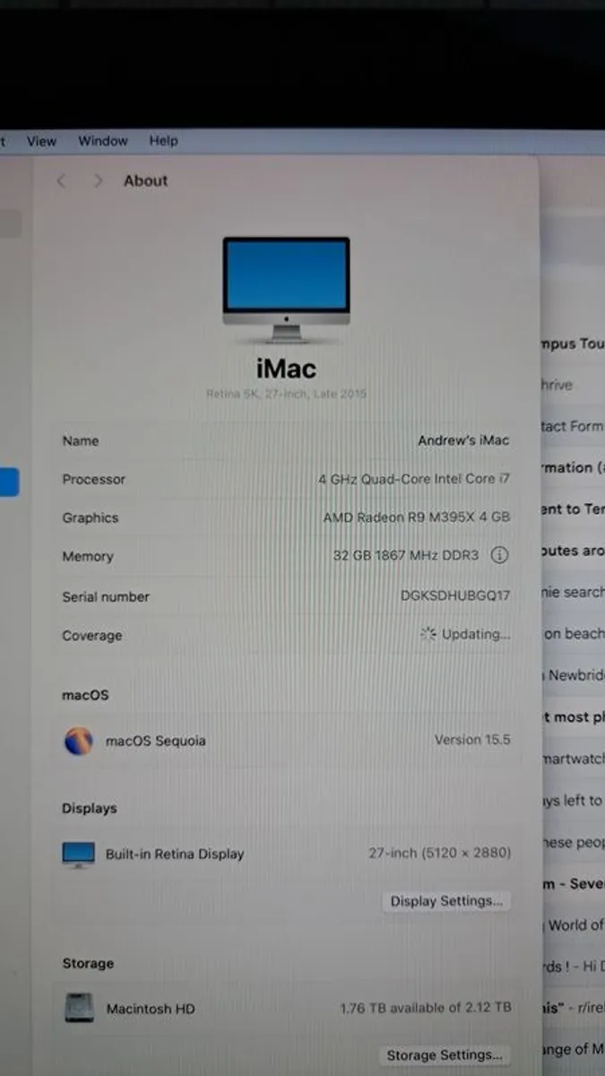 27 inch imac i7 32gb ram 2tb ssd - Image 4