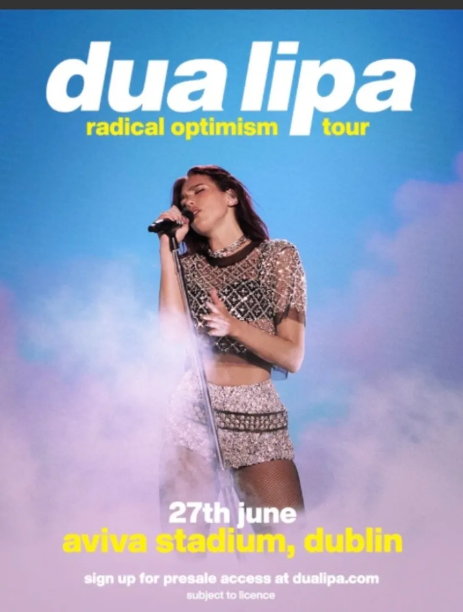 Dua Lipa 2 seated tickets