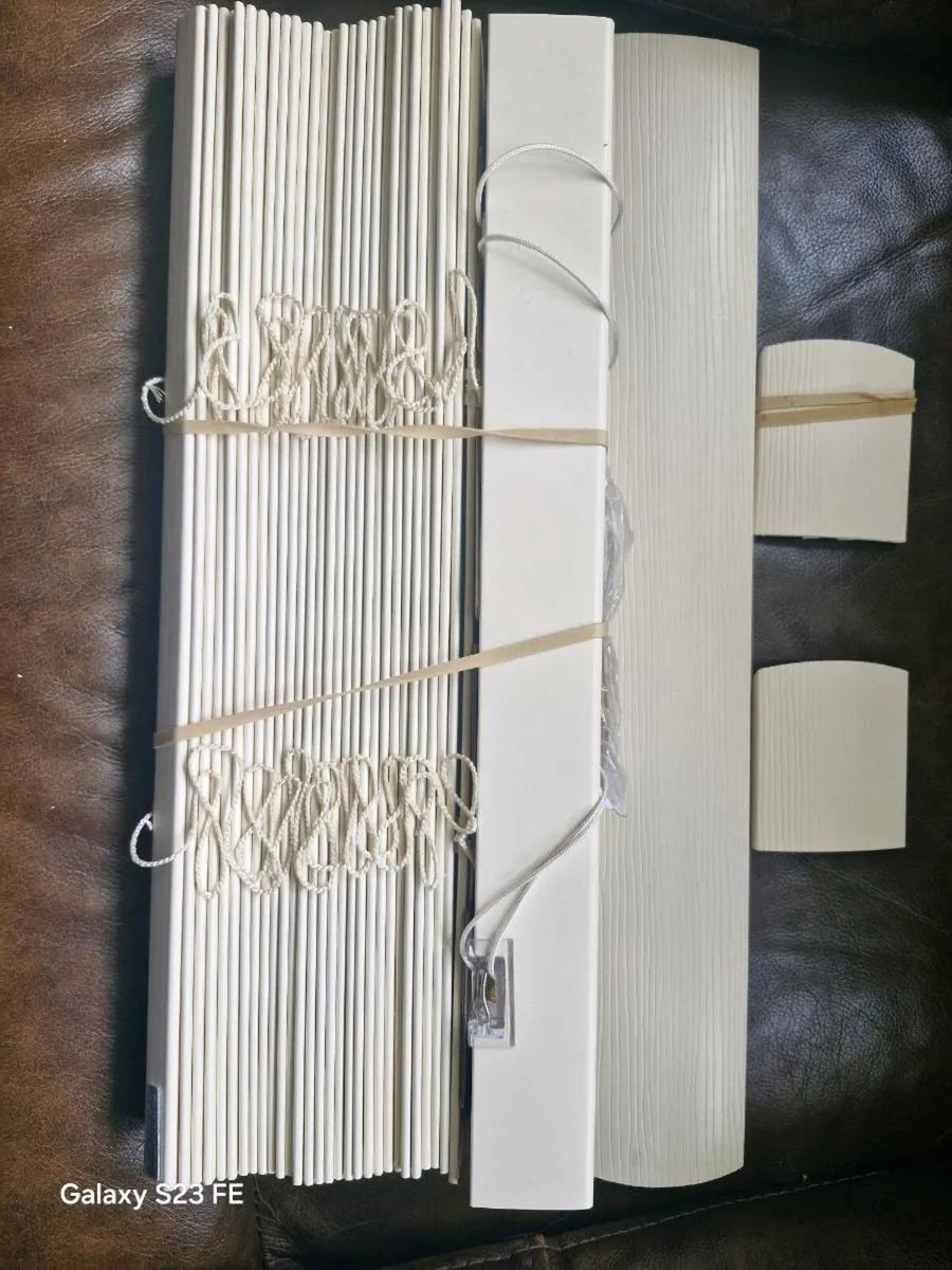 Wooden blinds brand new in box cream - Image 1