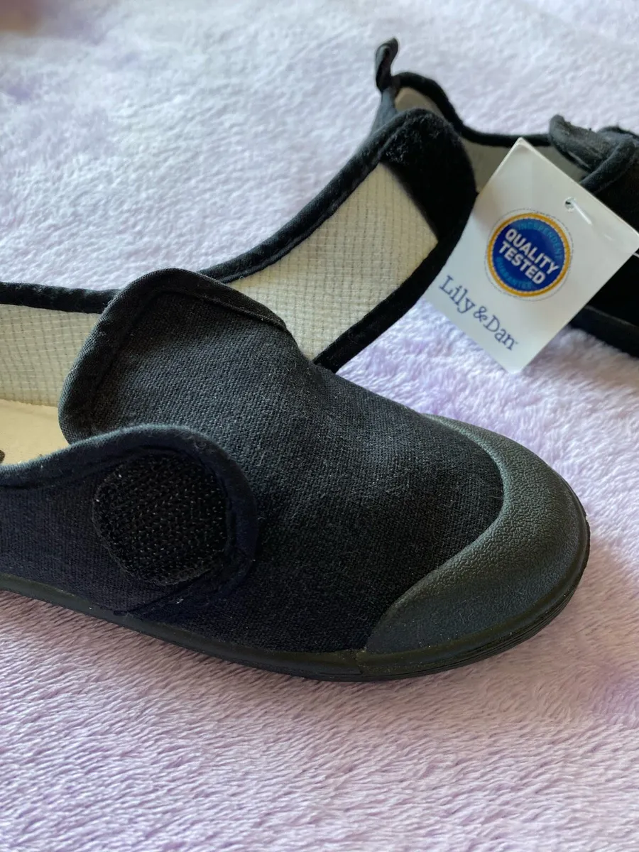 Brand New Black Plimsole Shoes/ School Shoes - Image 3