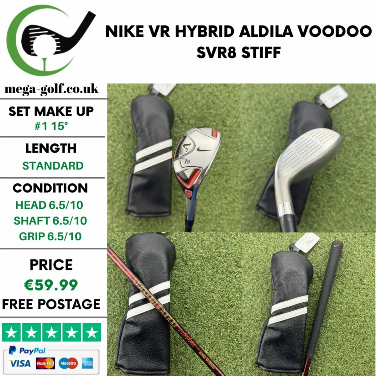 NIKE VR HYBRID / #1 15° / ALDILA VOODOO SVR8 STIFF - Image 1