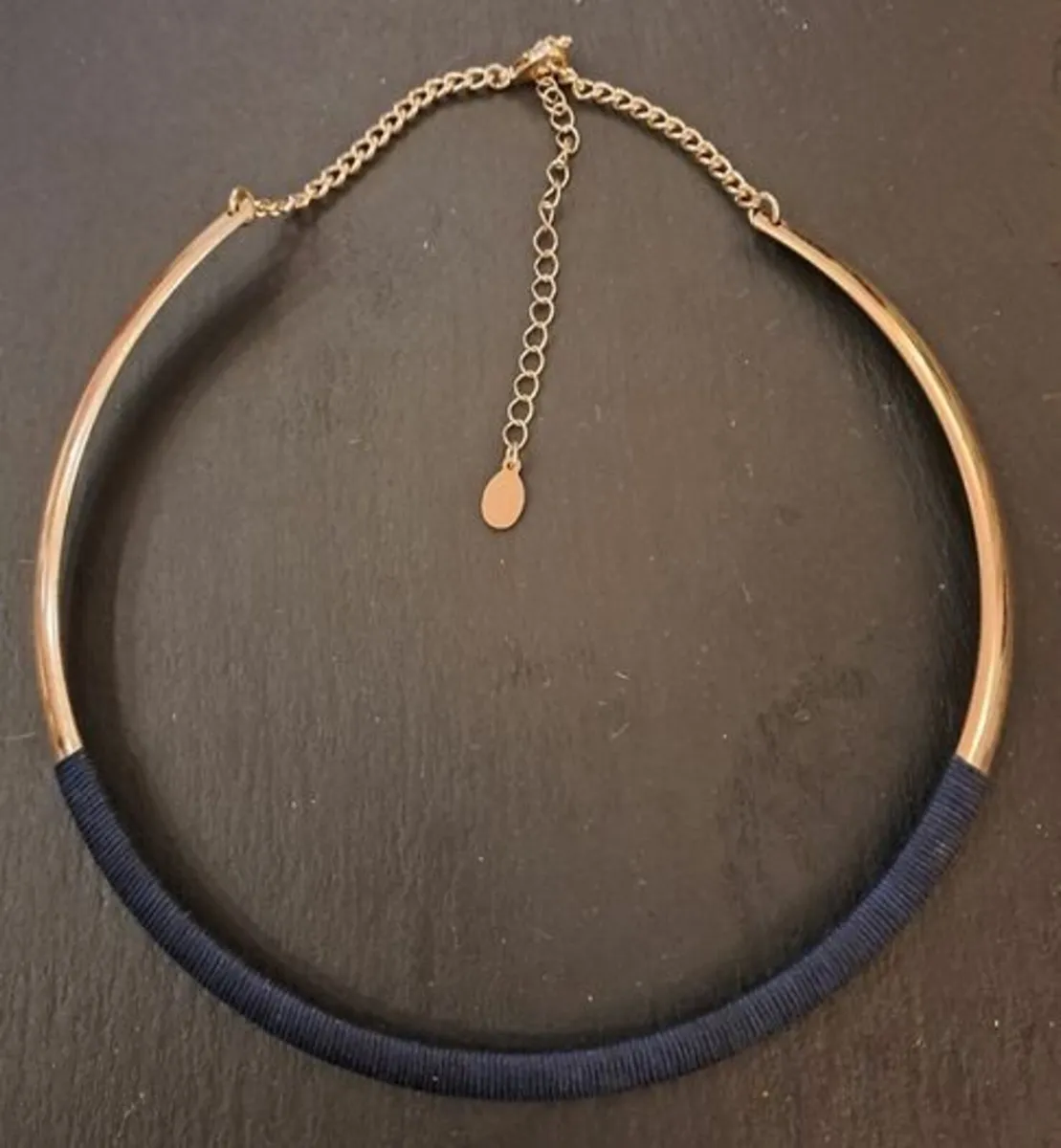 Gold and navy blue Necklace - Image 1