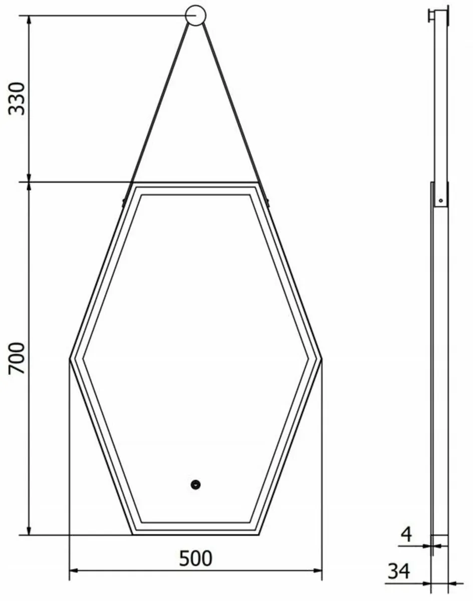 LED Bathroom Mirror 50x70cm - Image 4