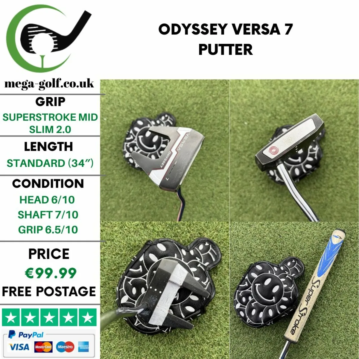 ODYSSEY VERSA 7 PUTTER / 34″ - Image 1