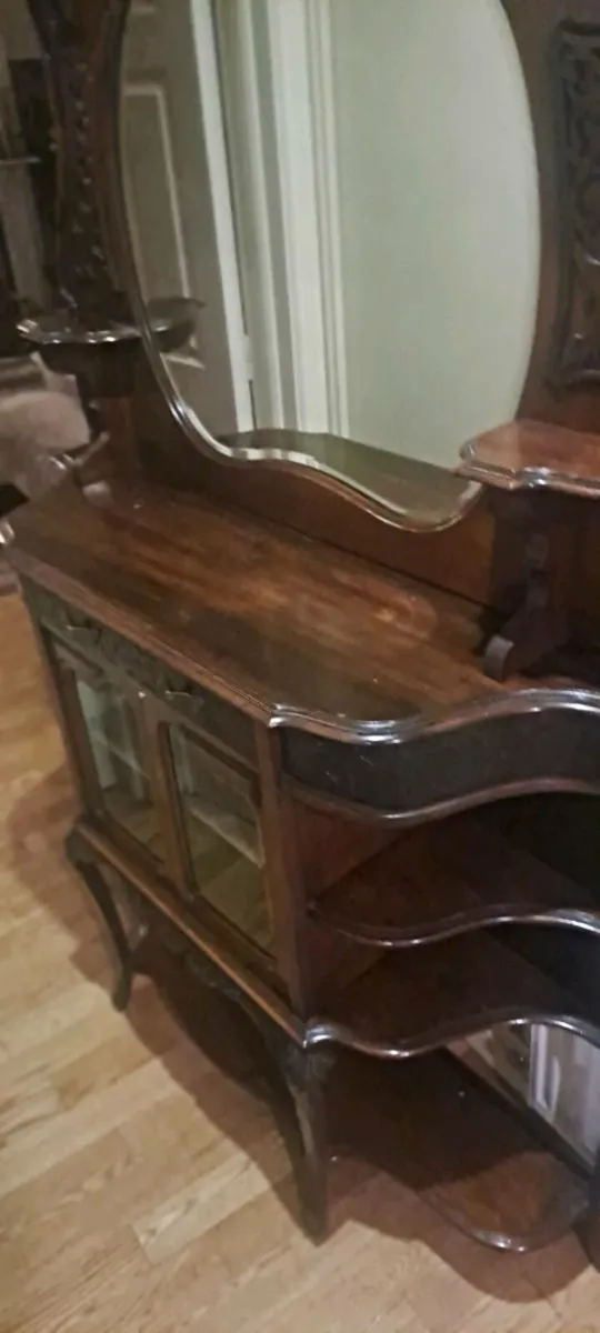 ANTIQUE SIDEBOARD FRENCH WALNUT - Image 3
