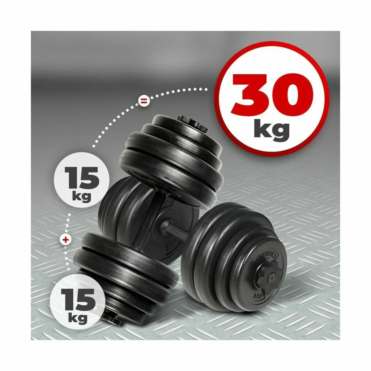 30KG DUMBBELLS SET - FREE DELIVERY