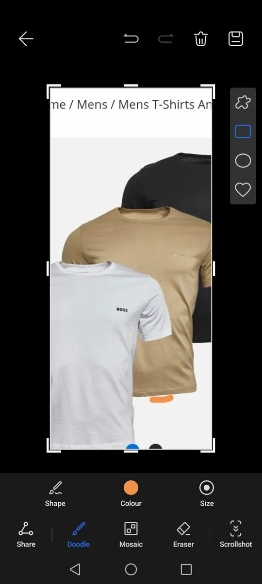 3 Hugo Boss t shirts medium black, brown, white - Image 1