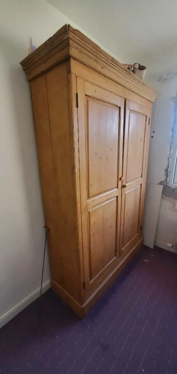 Pitch pine wardrobe - Image 2