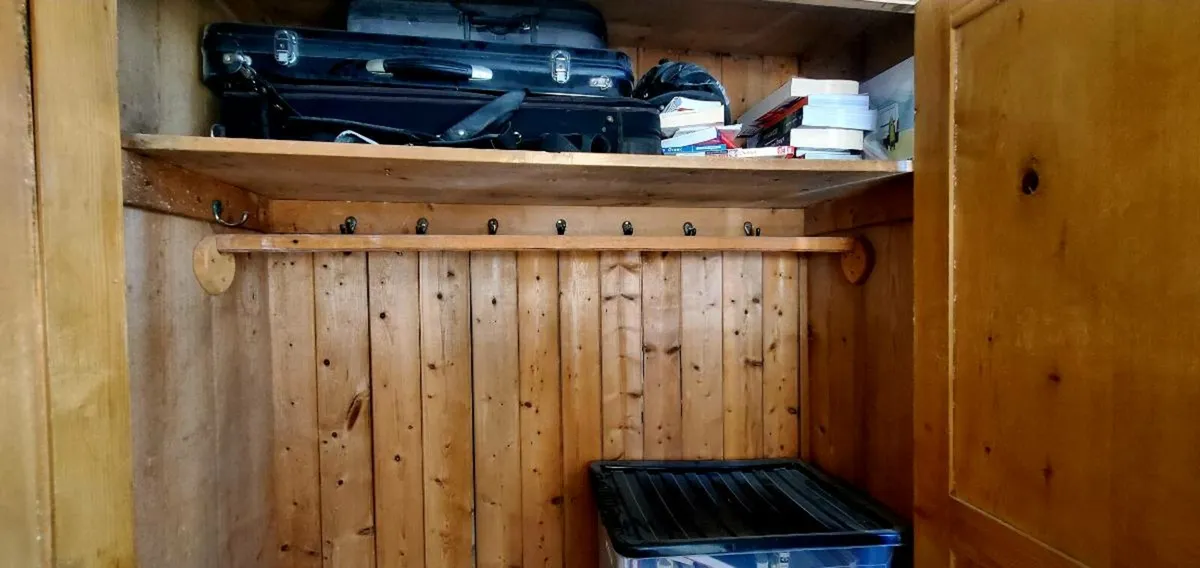 Pitch pine wardrobe - Image 3