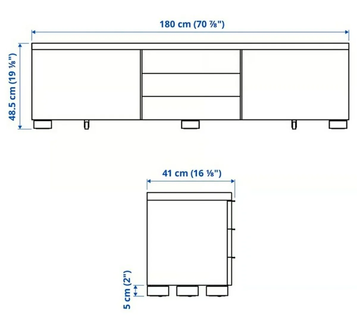 TV Unit 180x41x49cm - Image 2