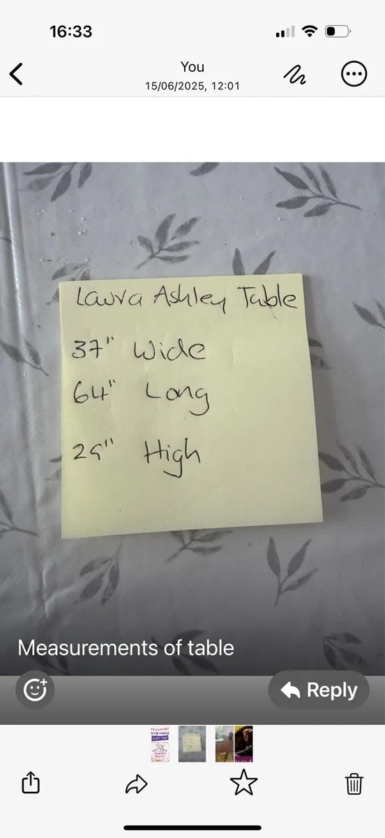 Laura Ashley dining room table and 4 chairs - Image 1