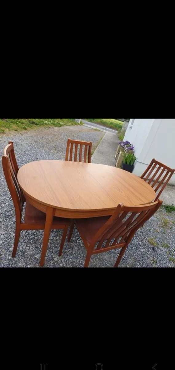 Mid century teak dining set stonehill stateroom - Image 1