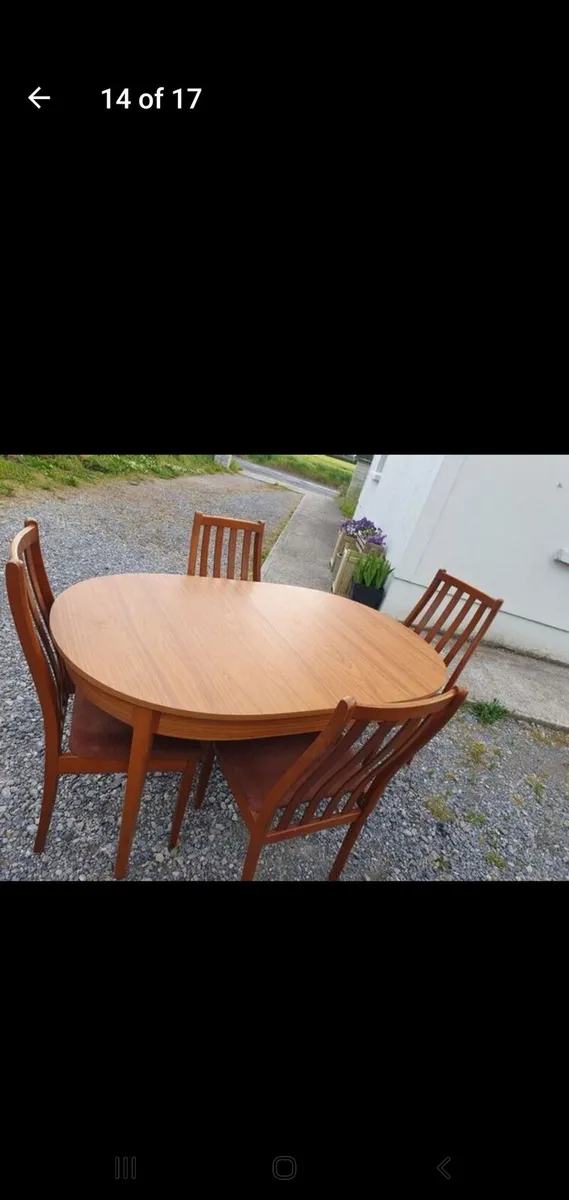 Mid century teak dining set stonehill stateroom - Image 2