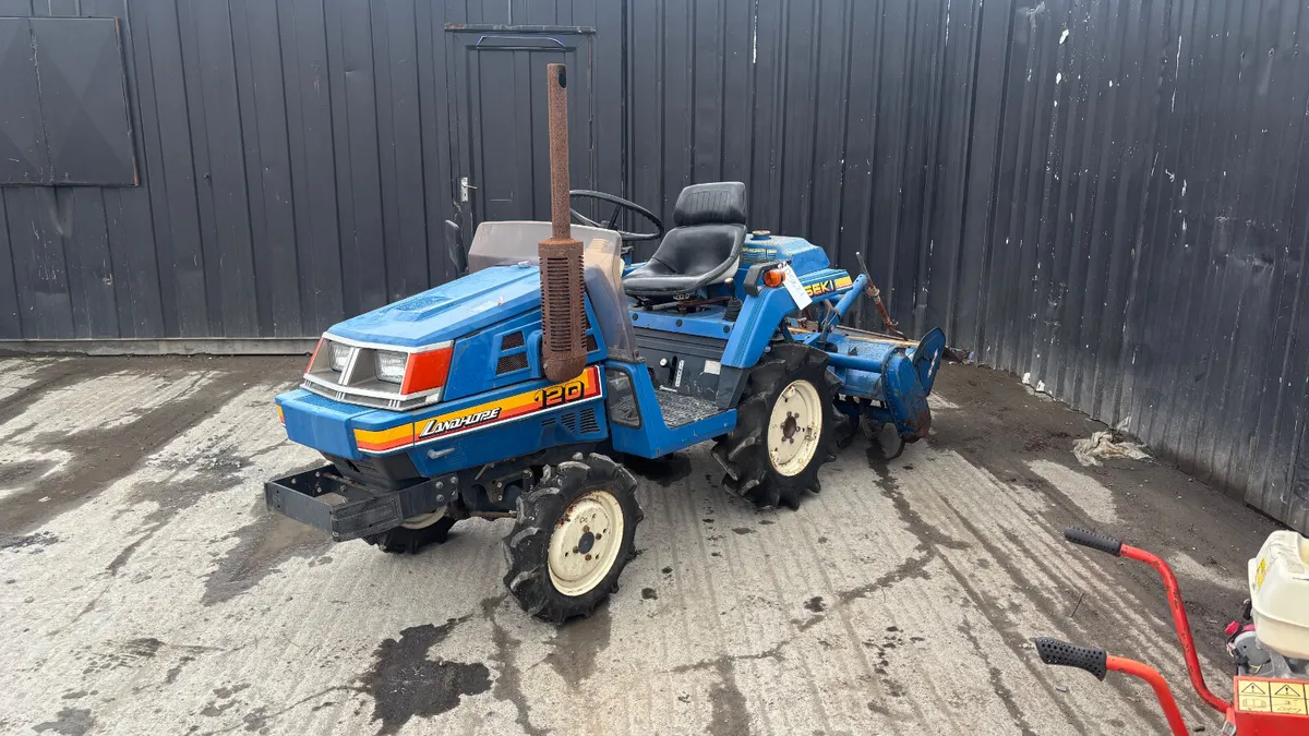 Iseki TU120 4WD Compact Tractor with rotovator - Image 1