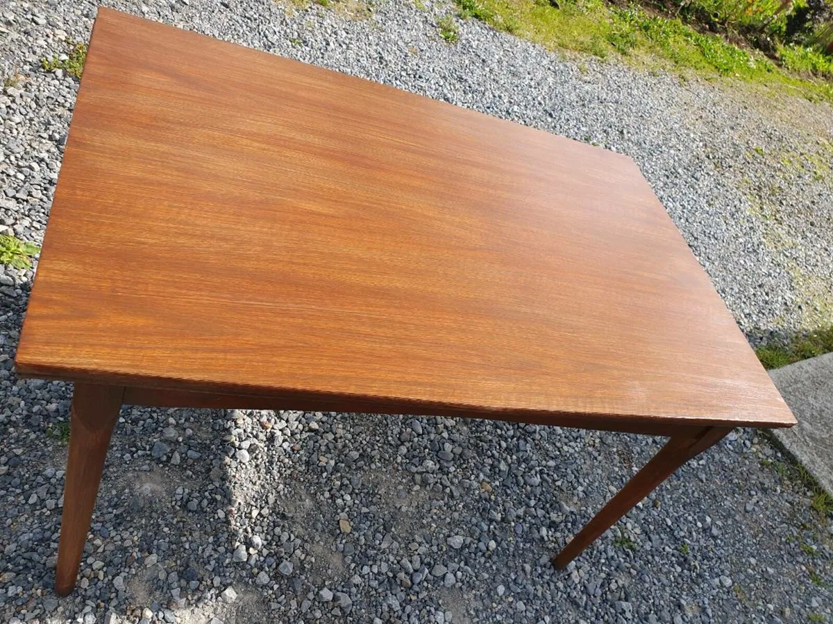 Mid century teak draw leaf dining table restored - Image 3