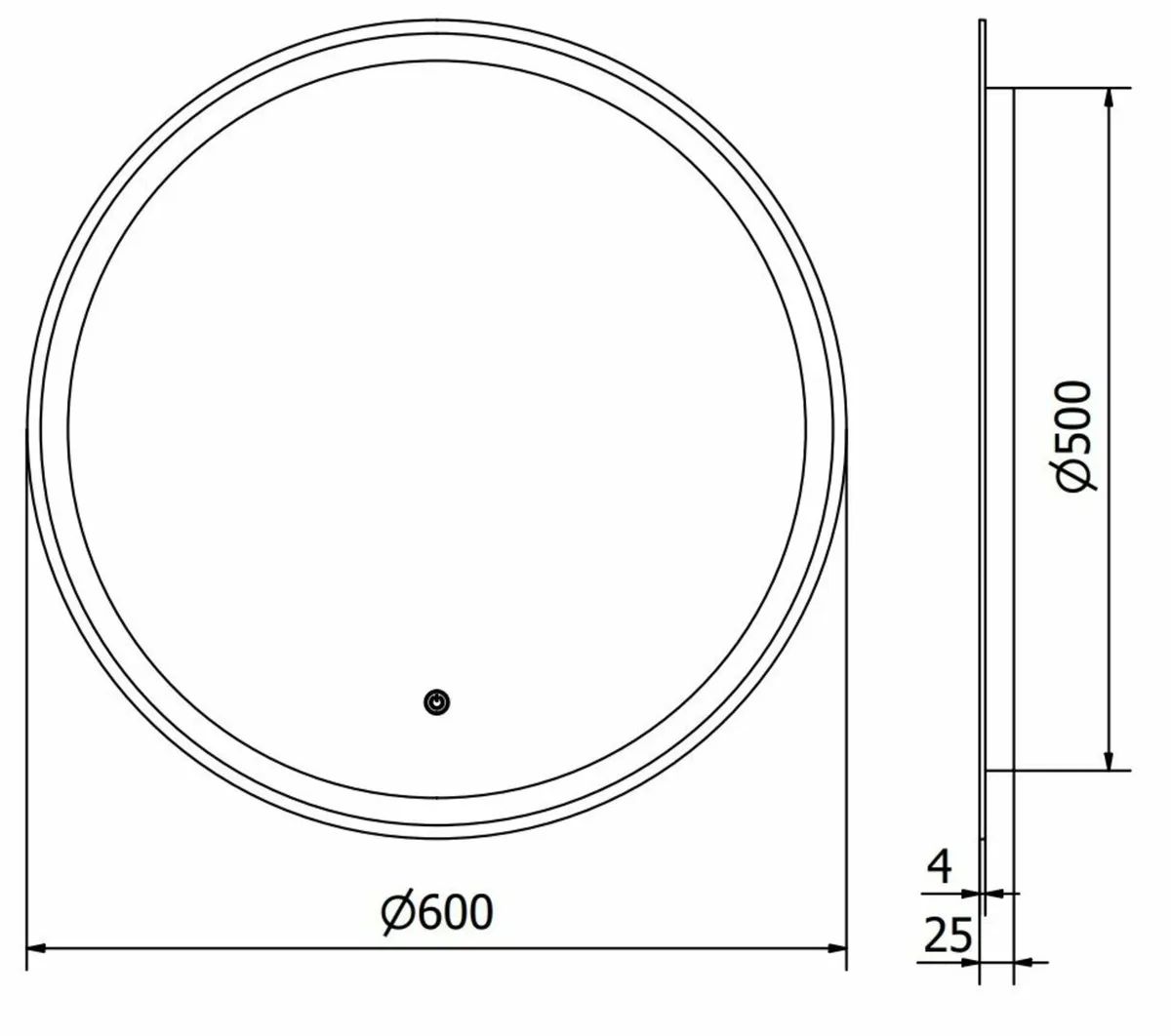 LED Bathroom Mirror 60x60cm - Image 3
