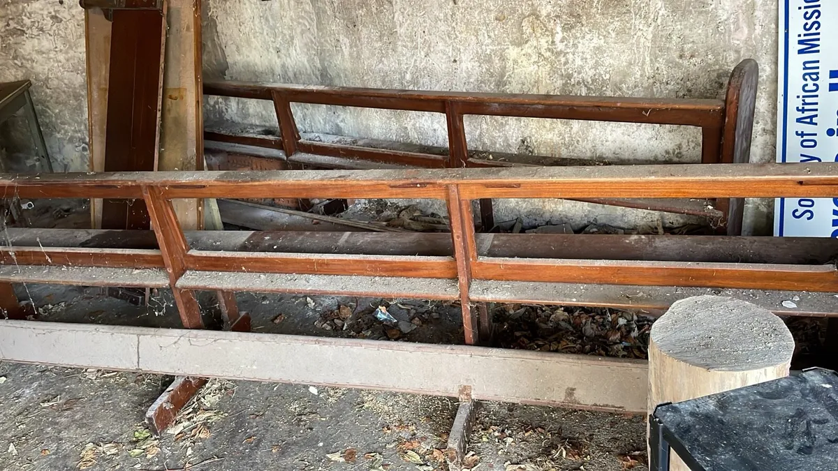Two church pews