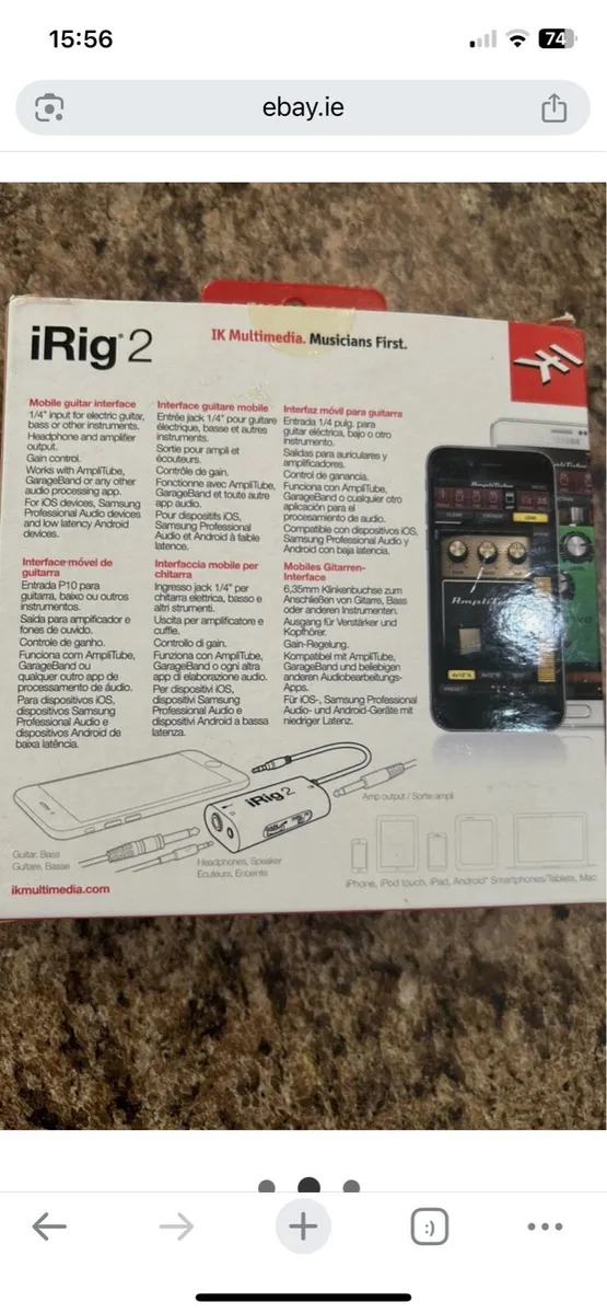 Irig 2 used for recording music mint condition - Image 2