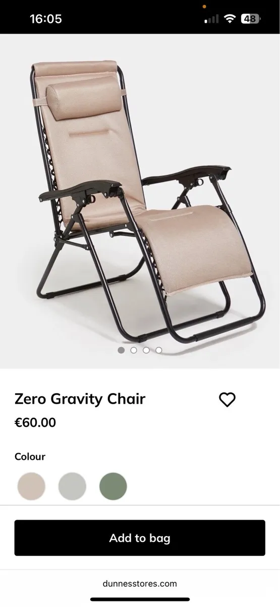 Zero Gravity Sun Lounger RRP €60 - Image 1
