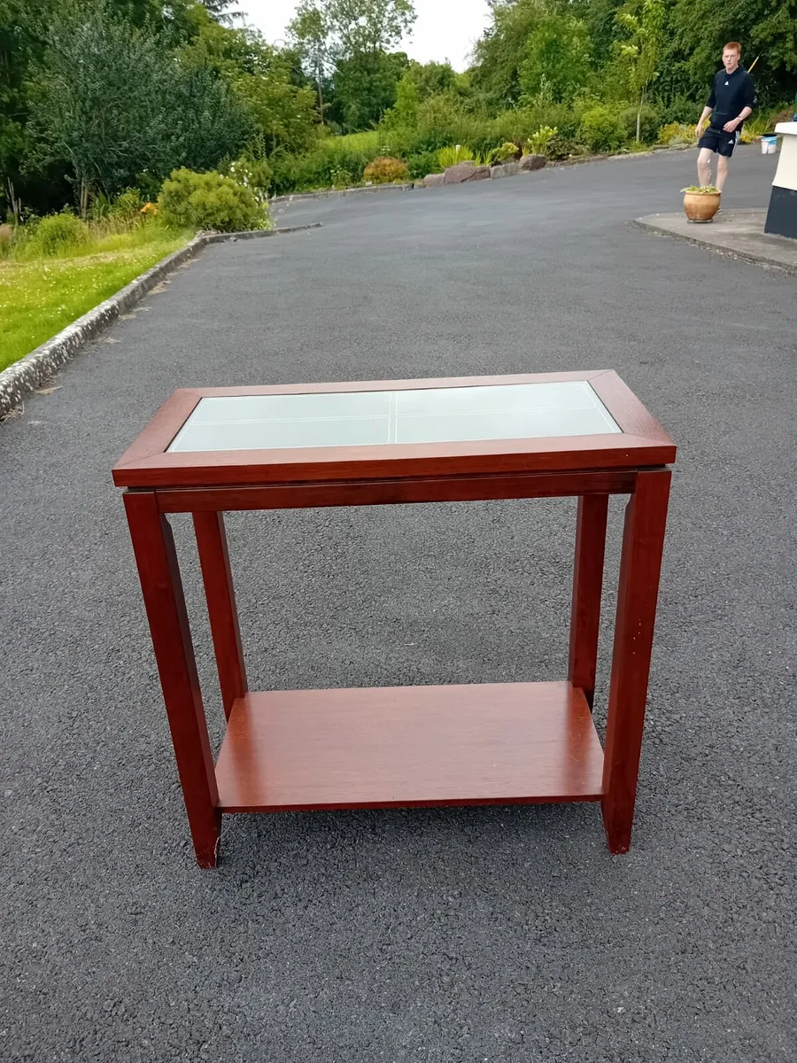Glass top console table - Image 1