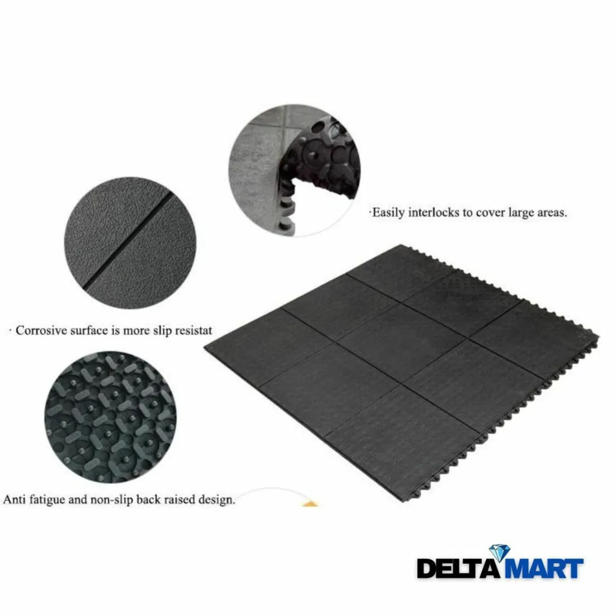 3x3ft Plain Rubber Interlocking Mat - Image 3