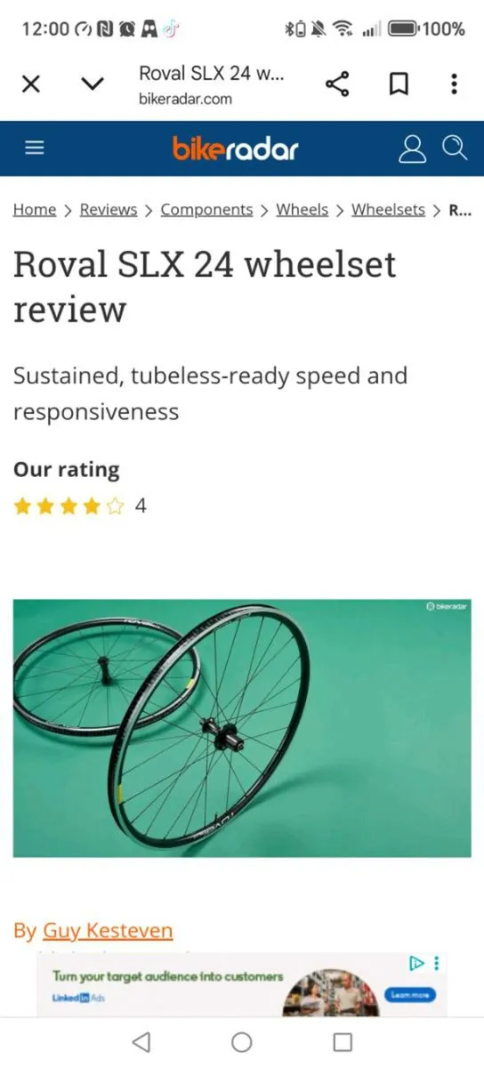 Roval slx 24 rim wheelset - Image 1