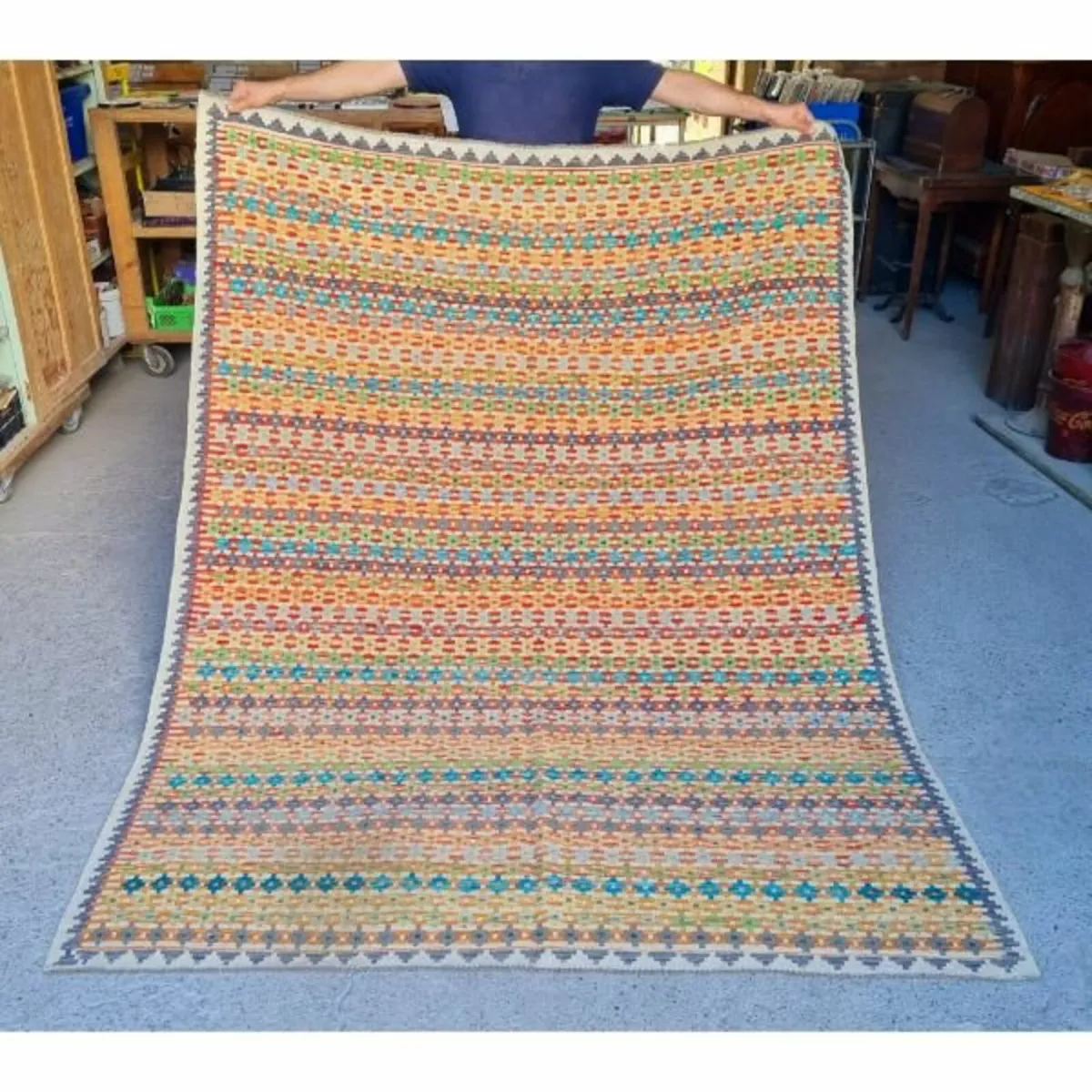 Kelim Rug – KASRUG26  241cm x 185cm - Image 1