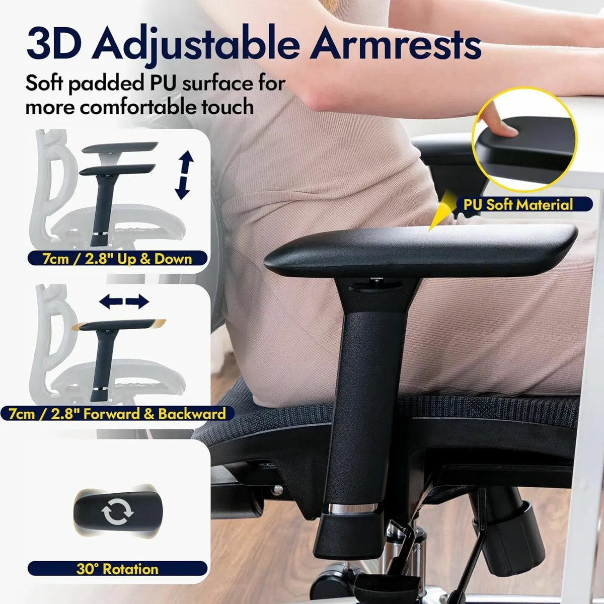 Ergonomic Office Chair Breathable High Back - Image 3