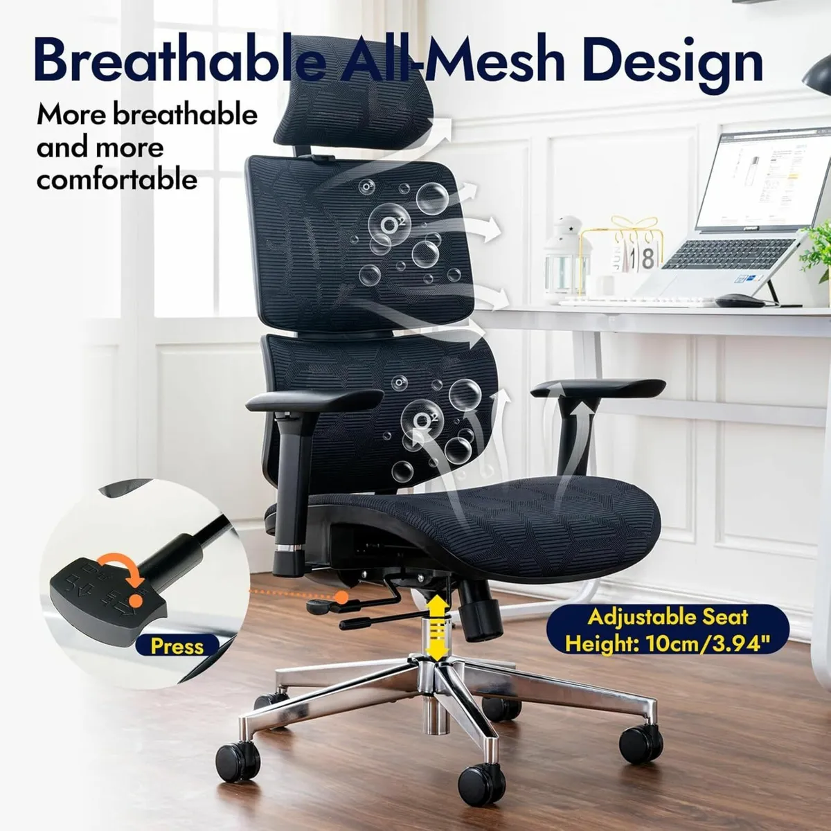 Ergonomic Office Chair Breathable High Back - Image 4