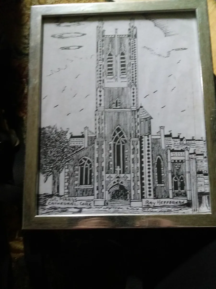 Framed hand drawing set - Image 1