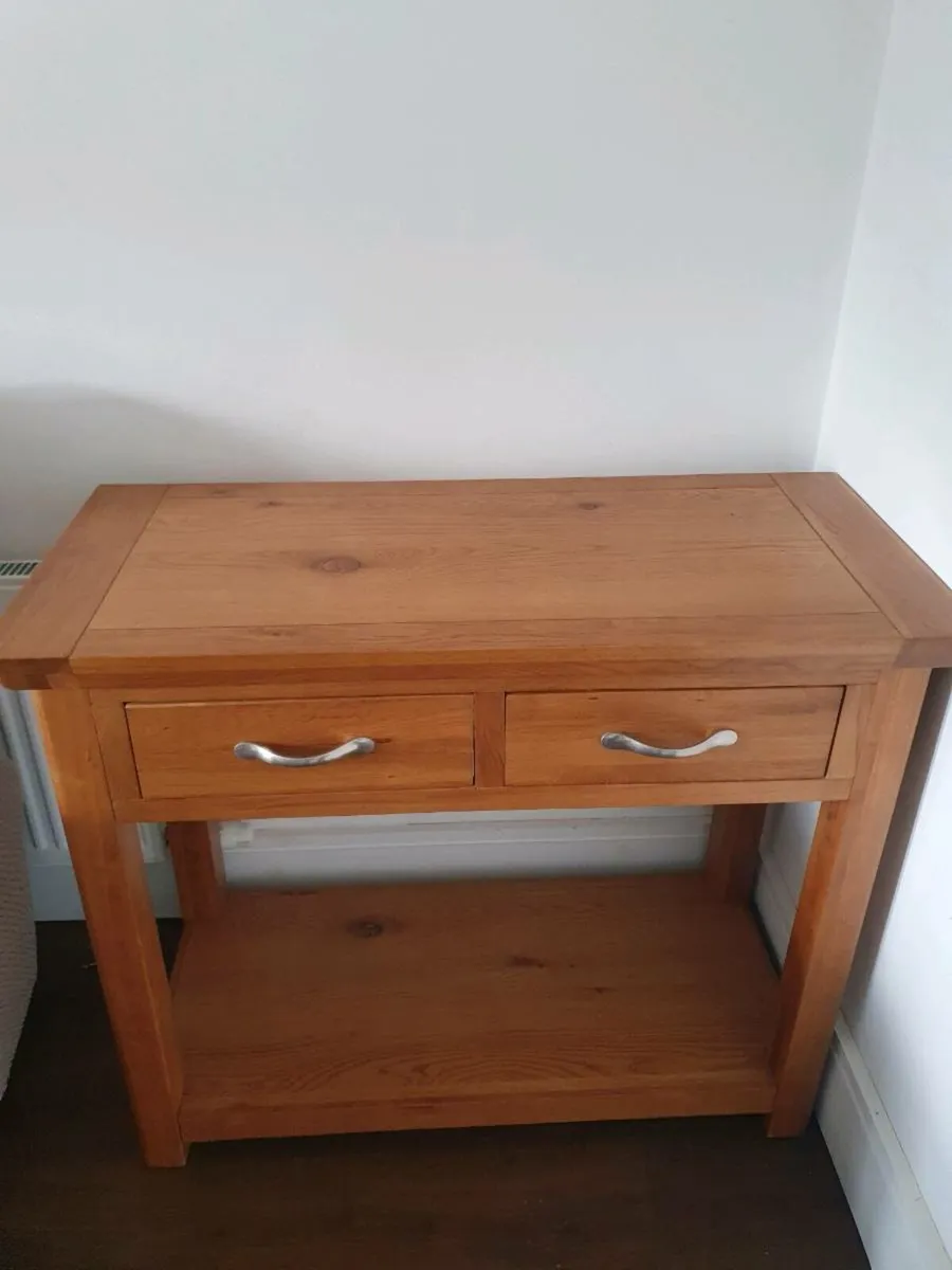 Solid Oak Side Table - Image 1