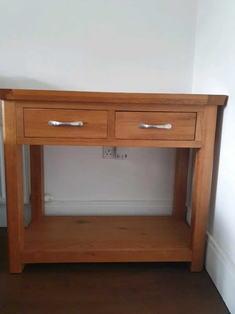 Solid Oak Side Table - Image 2