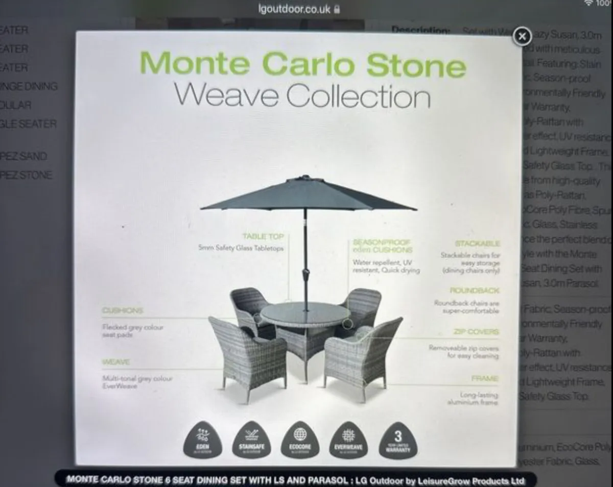 LG table and chairs - Image 1