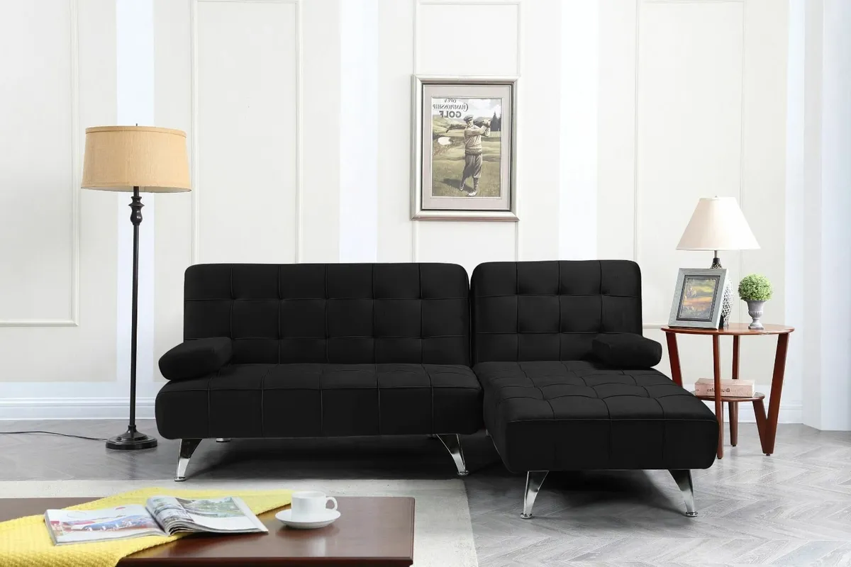 ✅ Nordic Comfort – Chaise Sofa Turns into Bed - Image 1