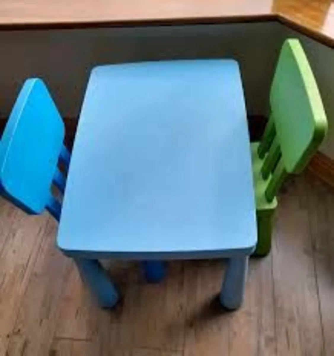 IKEA Mammut table and two chairs - Image 1