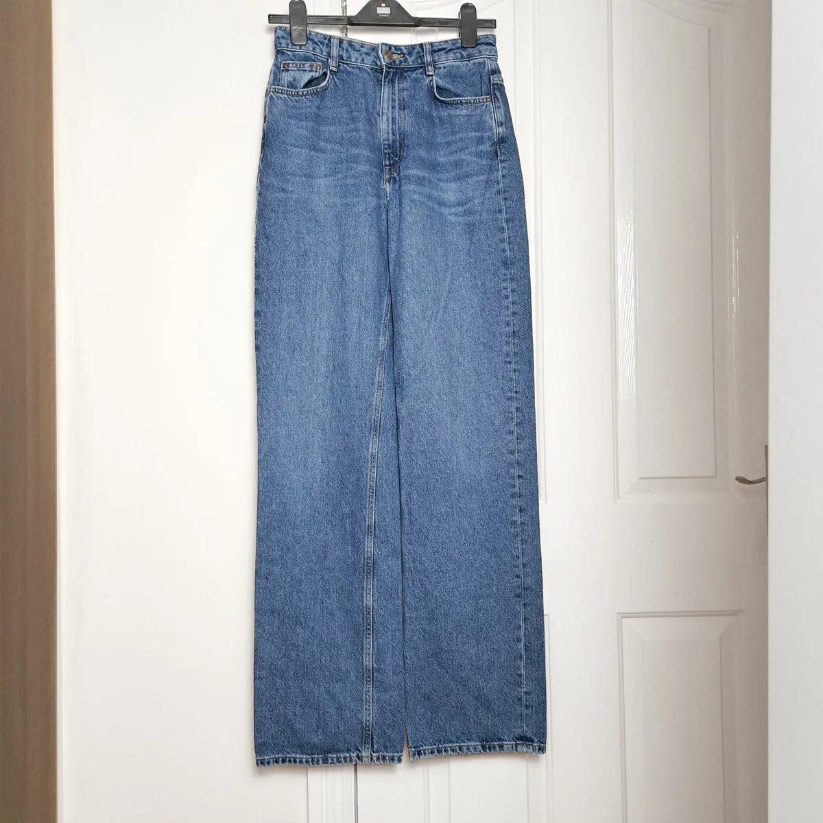 Zara Blue High Waist Straight Leg Baggy Jeans 38EU - Image 1