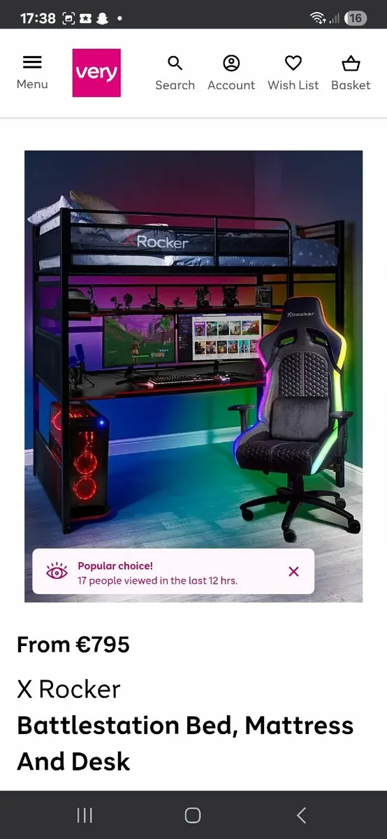 X rocker gaming bed - Image 1