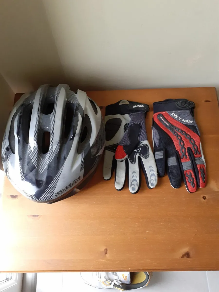 Bike Helmet and Gloves