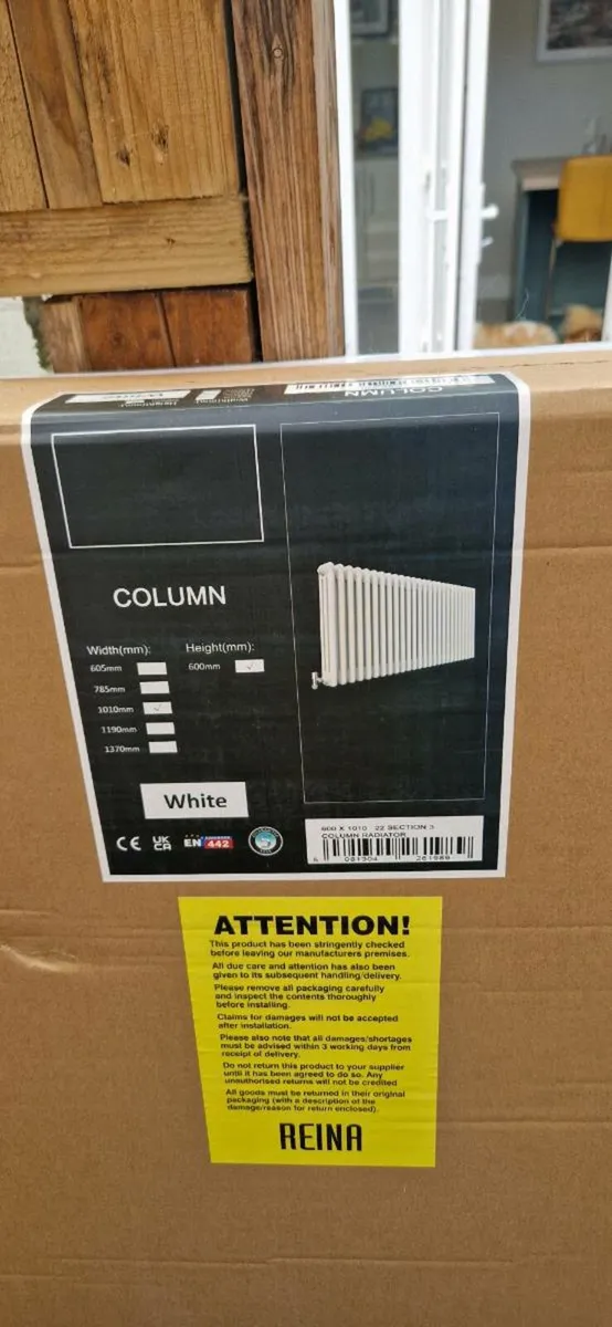 1010mm X 600 mm column radiator brand new. - Image 1
