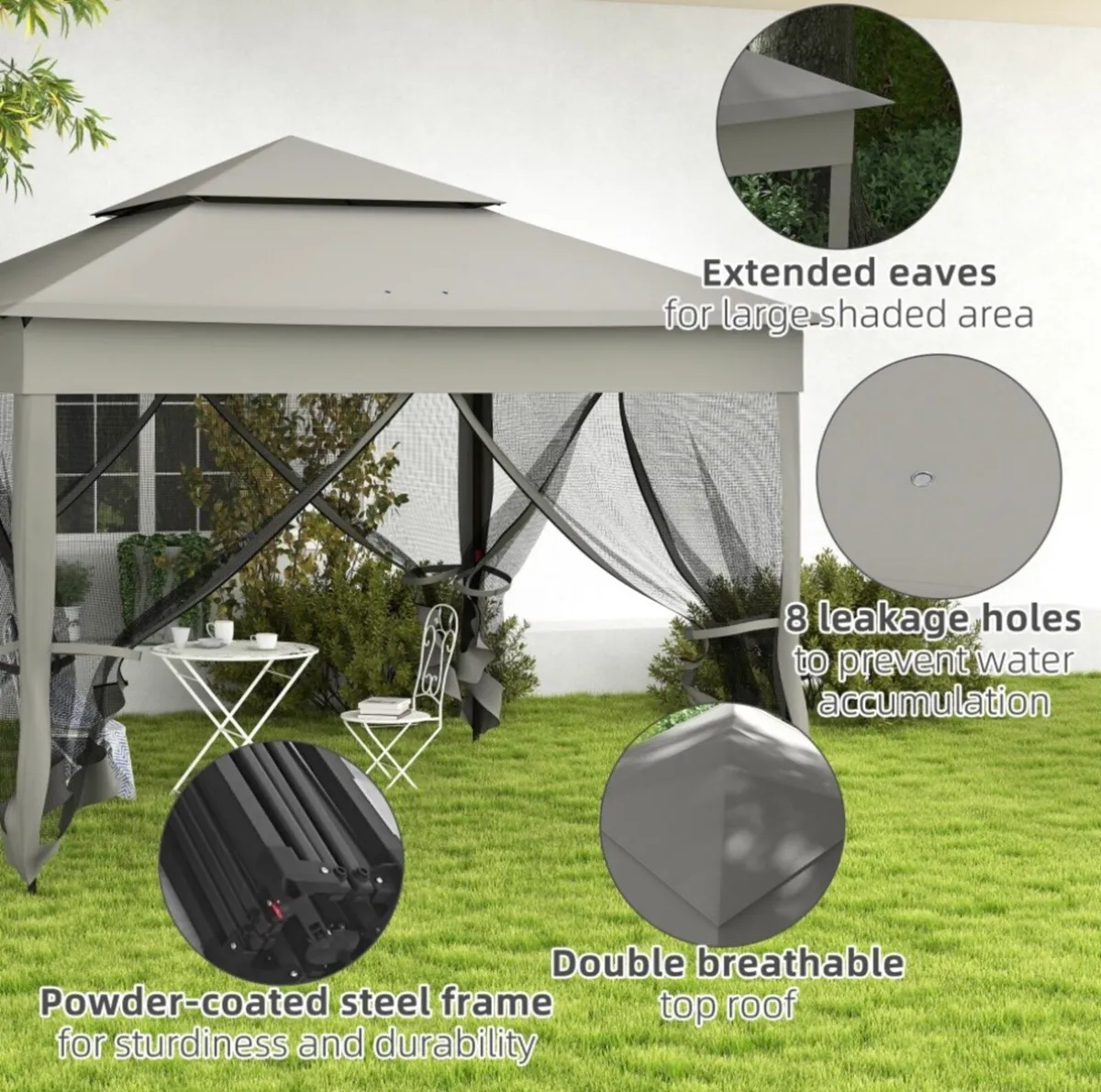 NEW 3m x 3m Gazebo BOXED - Image 3