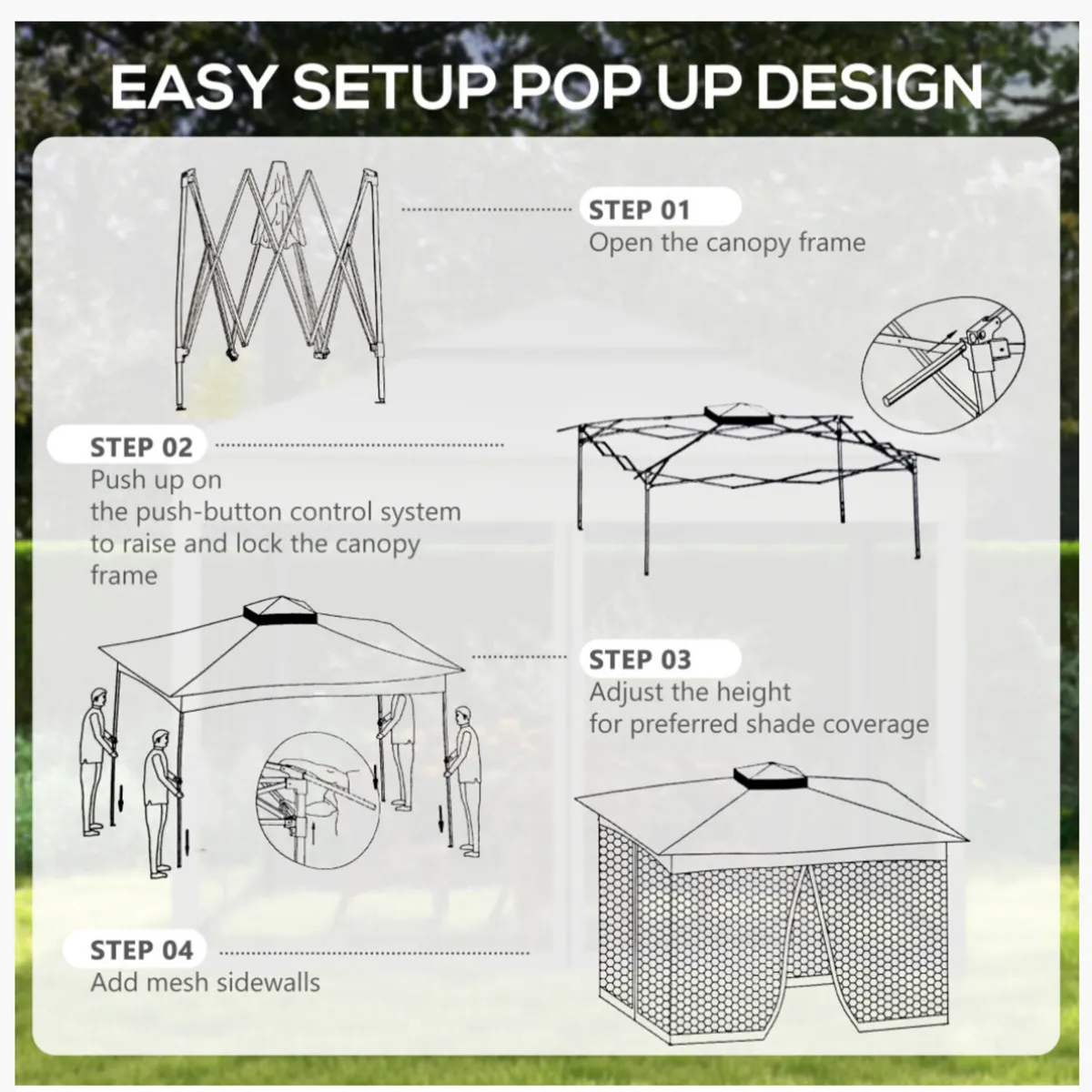 NEW 3m x 3m Gazebo BOXED - Image 4