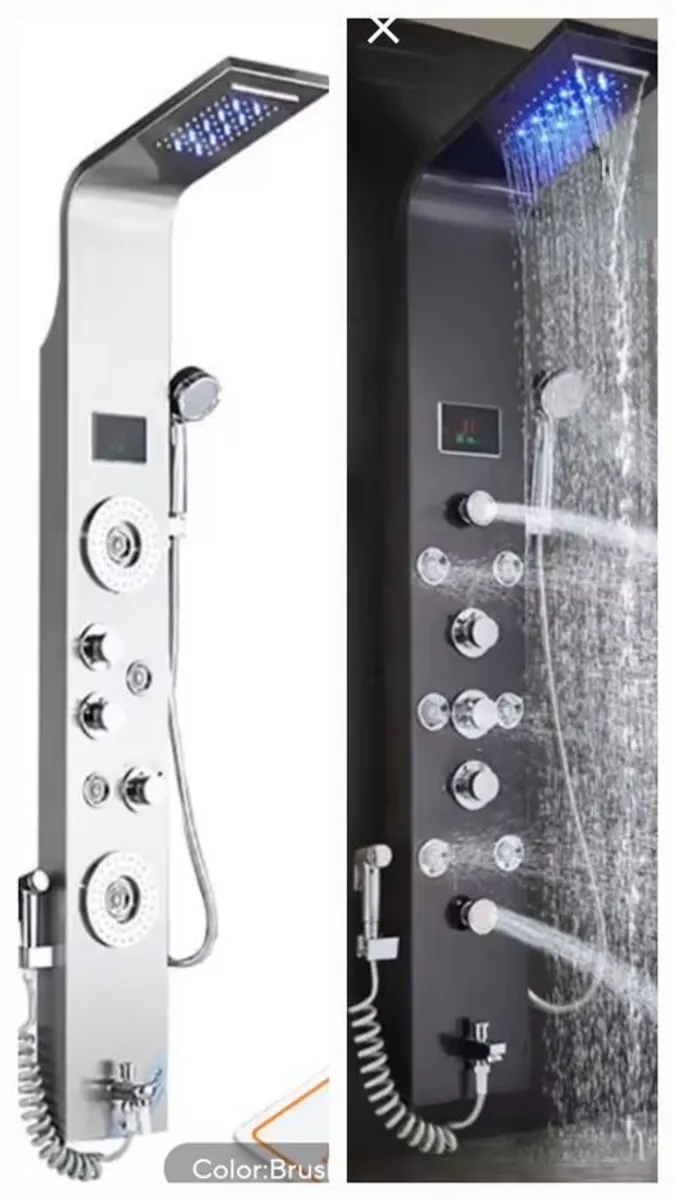 Led Shower Tower Panel,no Battery Required,with Spa Massage - Image 1