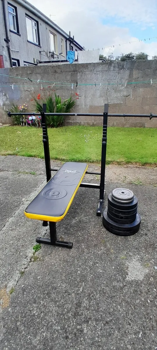 Weight Bench and Weights Everlast - Image 1