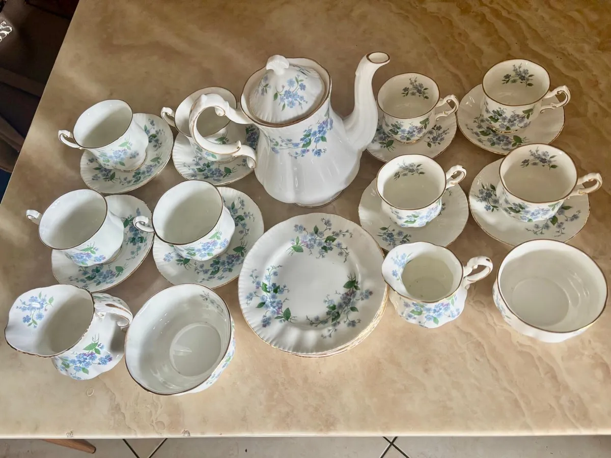 Paragon forget me knot China tea set - Image 1