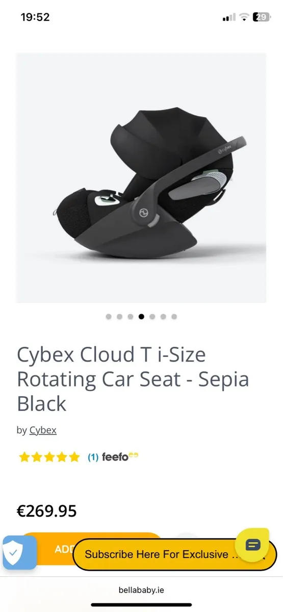 Cybex Cloud T i-Size Rotating Baby Car Seat - Image 1