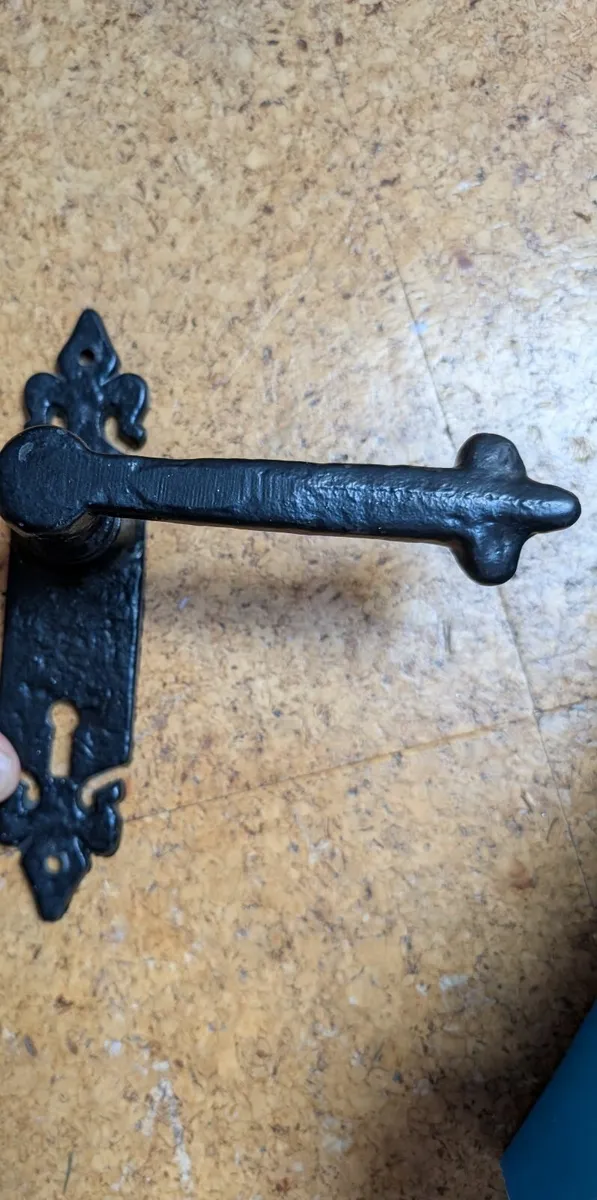 Black Antique Door Handles  x 6